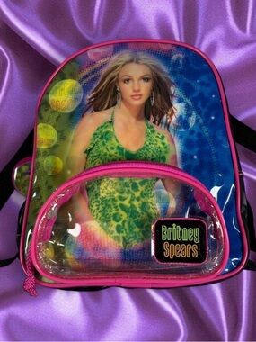 Britney Spears Vintage Y2K Graphic Mini Backpack - Pink & Green
